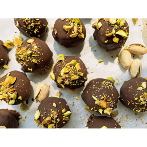 A Royal Fusion: Rose and Pistachio Truffle