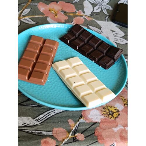 Plain Chocolate Bar Trio: A Symphony of Milk, White, and Dark Chocolate