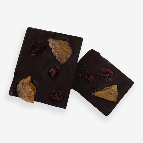 Tropical Fusion Chocolate Bar: Dried Cranberry and Pineapple Delight